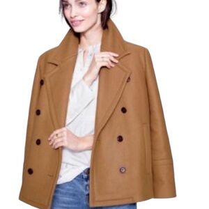J.CREW Melton Wool Double Breasted Peacoat Tall Length